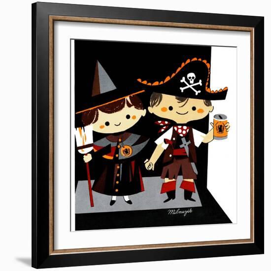 Halloween Friends - Jack & Jill-Bob Milnazik-Framed Giclee Print