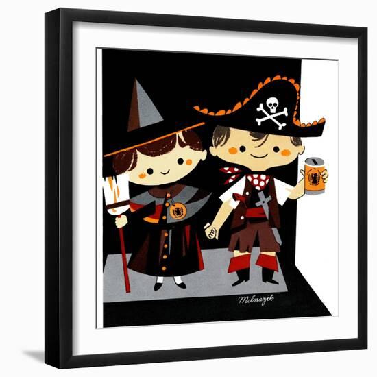 Halloween Friends - Jack & Jill-Bob Milnazik-Framed Giclee Print