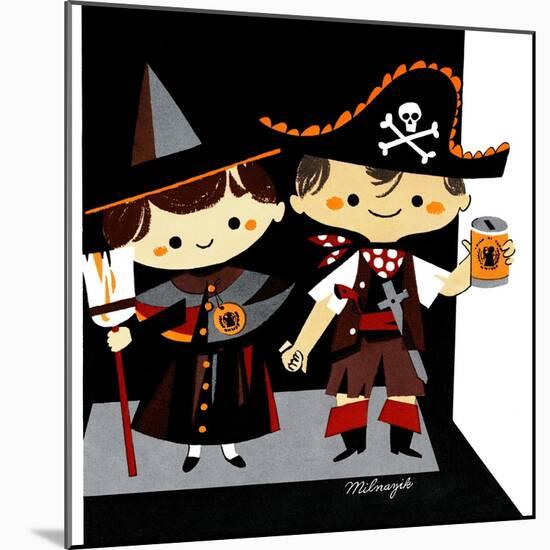 Halloween Friends - Jack & Jill-Bob Milnazik-Mounted Giclee Print