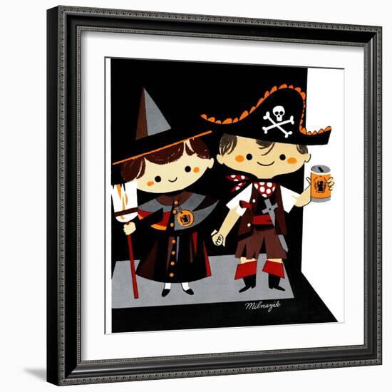 Halloween Friends - Jack & Jill-Bob Milnazik-Framed Giclee Print