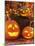 Halloween: Hollowed Out Pumpkins with Candles-Friedrich Strauss-Mounted Photographic Print