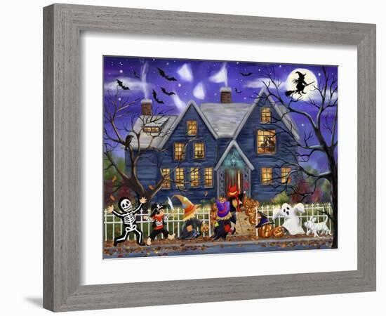 Halloween Hounted House-MAKIKO-Framed Giclee Print