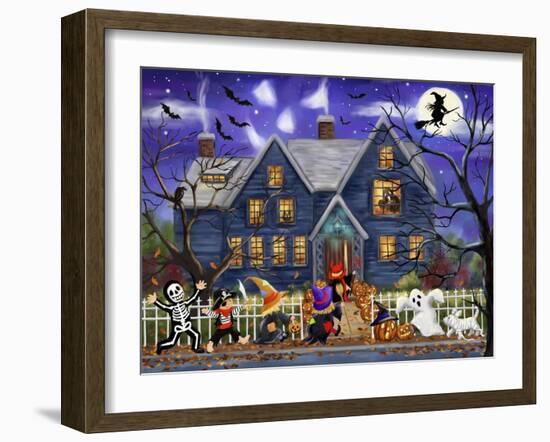 Halloween Hounted House-MAKIKO-Framed Giclee Print