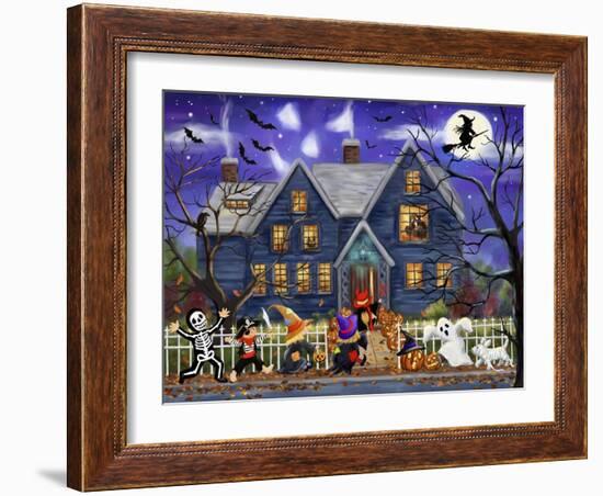 Halloween Hounted House-MAKIKO-Framed Giclee Print