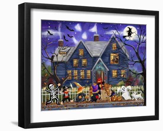 Halloween Hounted House-MAKIKO-Framed Giclee Print