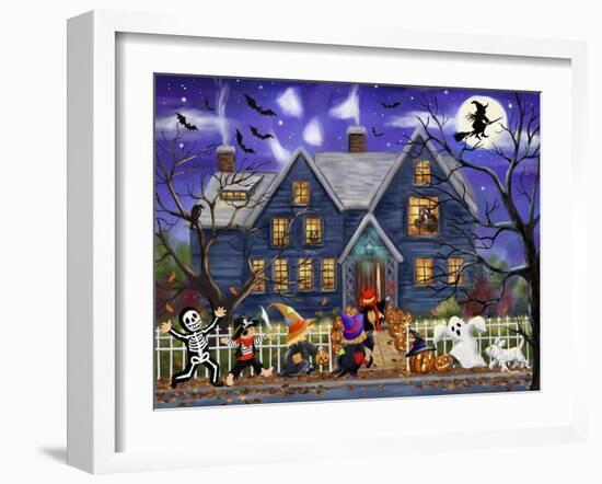 Halloween Hounted House-MAKIKO-Framed Giclee Print