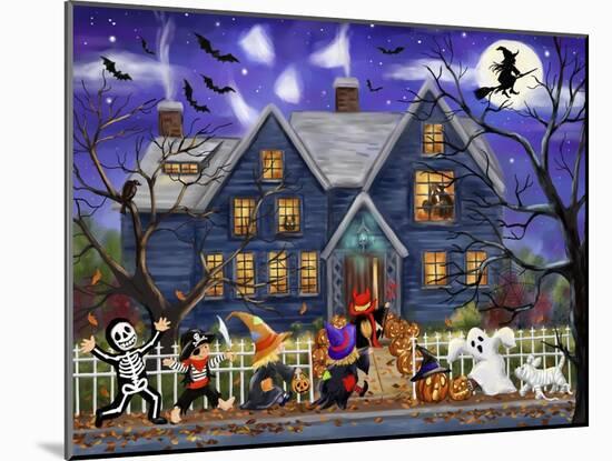 Halloween Hounted House-MAKIKO-Mounted Giclee Print
