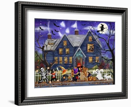 Halloween Hounted House-MAKIKO-Framed Giclee Print