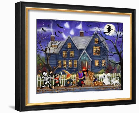 Halloween Hounted House-MAKIKO-Framed Giclee Print