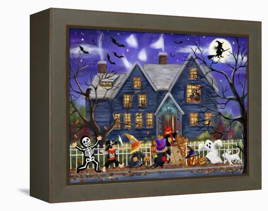 Halloween Hounted House-MAKIKO-Framed Premier Image Canvas