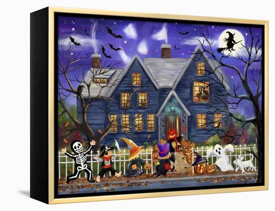 Halloween Hounted House-MAKIKO-Framed Premier Image Canvas