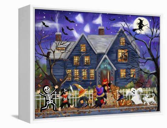 Halloween Hounted House-MAKIKO-Framed Premier Image Canvas