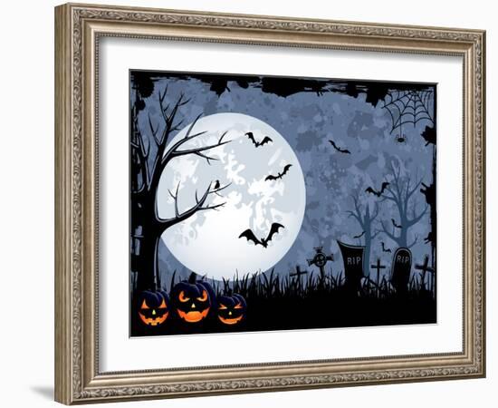 Halloween Illustration-losw-Framed Art Print