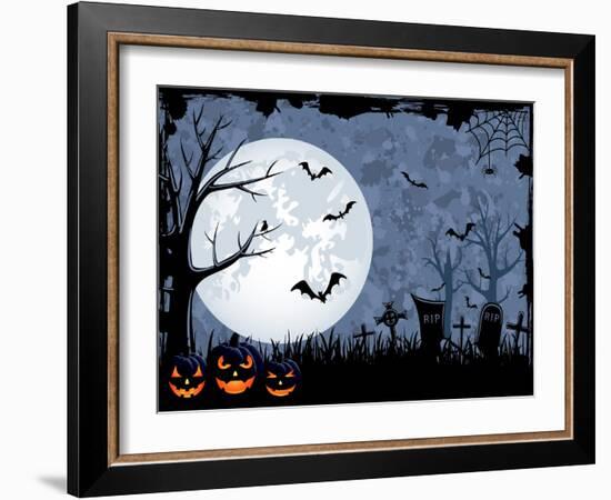 Halloween Illustration-losw-Framed Art Print