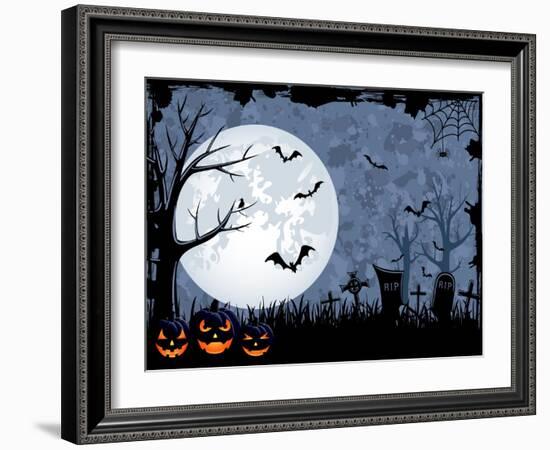 Halloween Illustration-losw-Framed Art Print