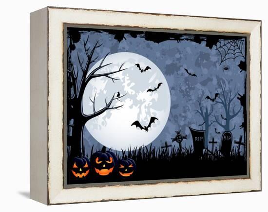 Halloween Illustration-losw-Framed Stretched Canvas