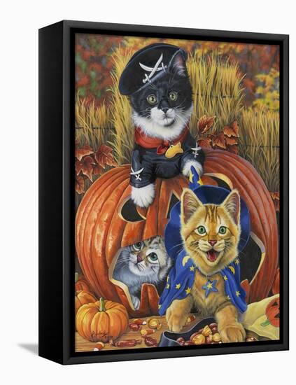 Halloween Kittens-Jenny Newland-Framed Premier Image Canvas