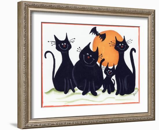 Halloween Kitties-Beverly Johnston-Framed Giclee Print