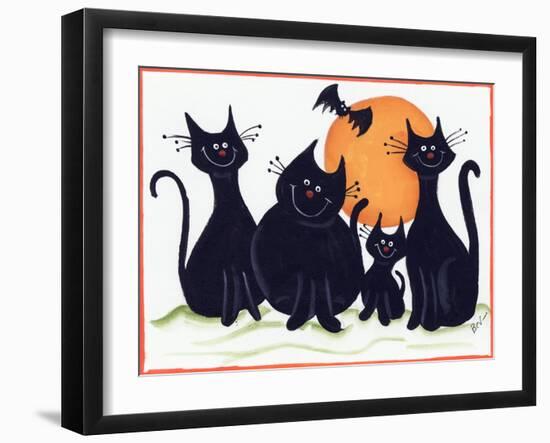 Halloween Kitties-Beverly Johnston-Framed Giclee Print