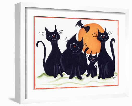 Halloween Kitties-Beverly Johnston-Framed Giclee Print