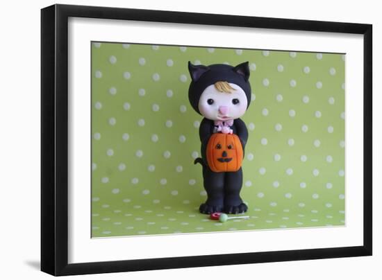 Halloween Kitty Girl-null-Framed Photographic Print