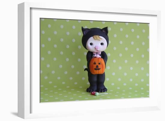 Halloween Kitty Girl-null-Framed Photographic Print