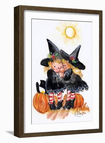 Halloween Little Witches Secret-sylvia pimental-Framed Art Print