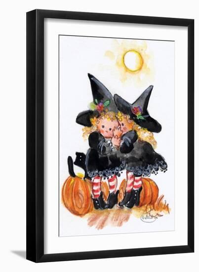 Halloween Little Witches Secret-sylvia pimental-Framed Art Print