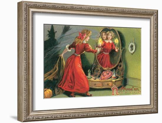 Halloween Mirror-null-Framed Art Print