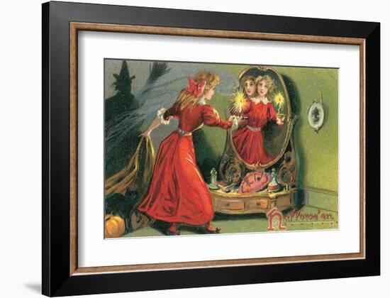 Halloween Mirror-null-Framed Art Print