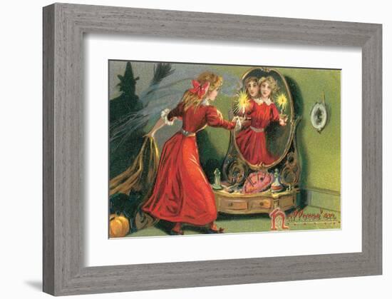 Halloween Mirror-null-Framed Art Print