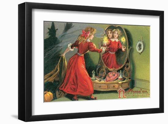 Halloween Mirror-null-Framed Art Print