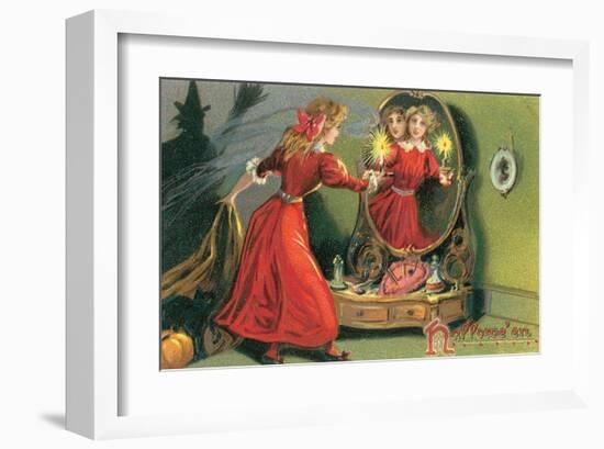 Halloween Mirror-null-Framed Art Print