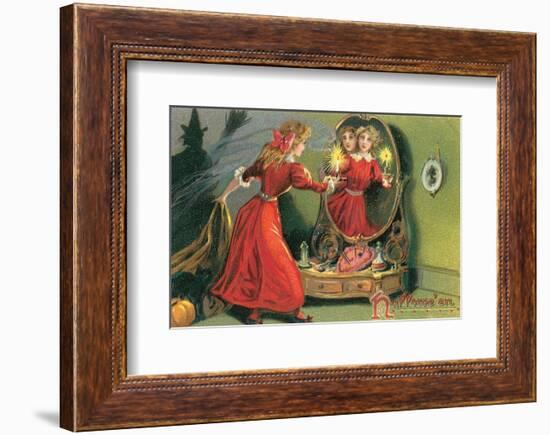 Halloween Mirror-null-Framed Art Print