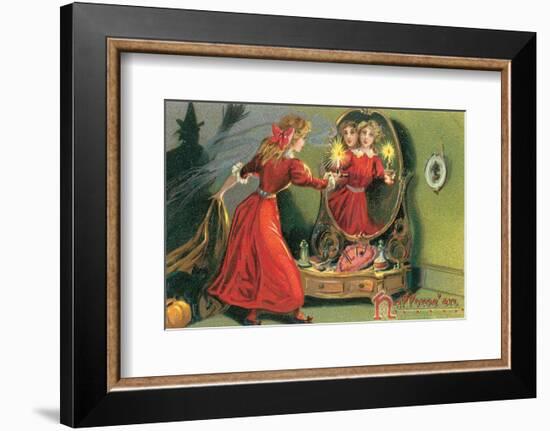 Halloween Mirror-null-Framed Art Print