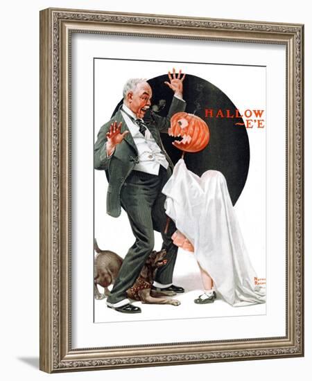 "Halloween", October 23,1920-Norman Rockwell-Framed Premium Giclee Print