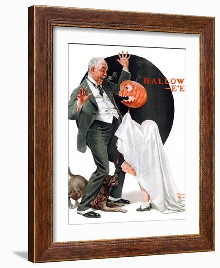 "Halloween", October 23,1920-Norman Rockwell-Framed Premium Giclee Print
