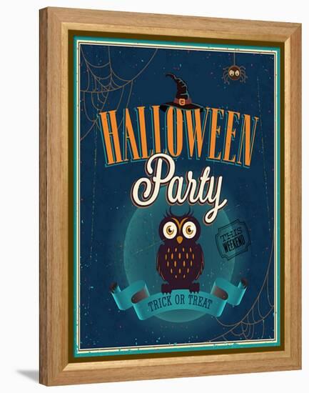 Halloween Party Poster-avean-Framed Stretched Canvas