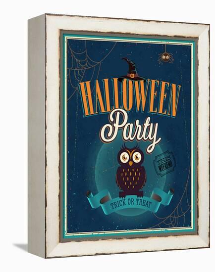 Halloween Party Poster-avean-Framed Stretched Canvas