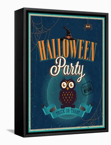 Halloween Party Poster-avean-Framed Stretched Canvas