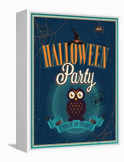 Halloween Party Poster-avean-Framed Stretched Canvas