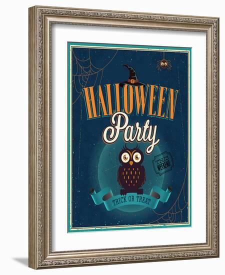 Halloween Party Poster-avean-Framed Art Print