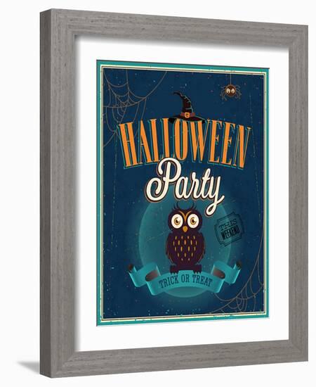 Halloween Party Poster-avean-Framed Art Print