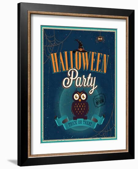 Halloween Party Poster-avean-Framed Art Print