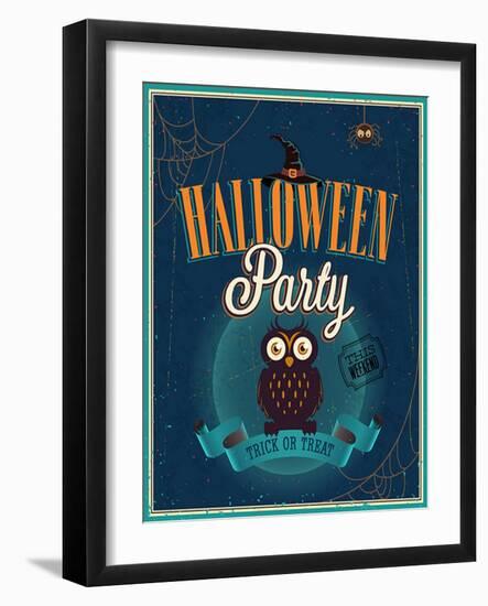 Halloween Party Poster-avean-Framed Art Print