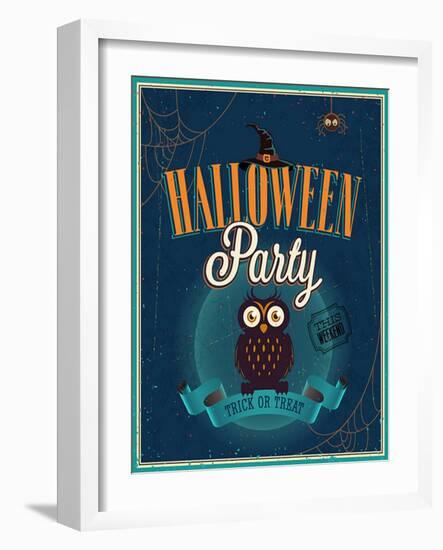 Halloween Party Poster-avean-Framed Art Print