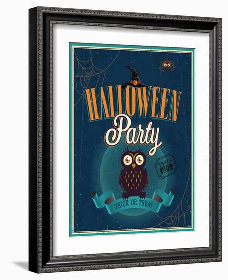 Halloween Party Poster-avean-Framed Art Print