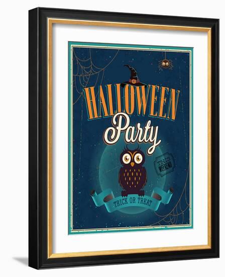 Halloween Party Poster-avean-Framed Art Print