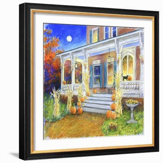 Halloween Porch-Edgar Jerins-Framed Giclee Print