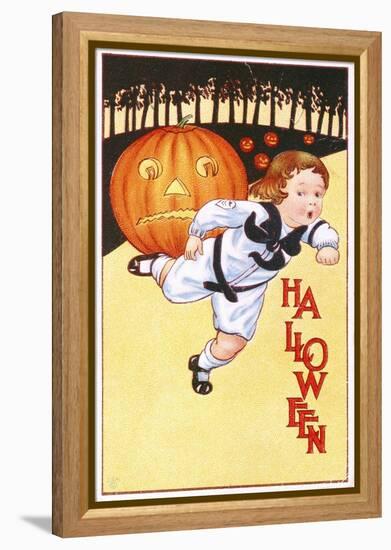 Halloween Postcard-null-Framed Premier Image Canvas